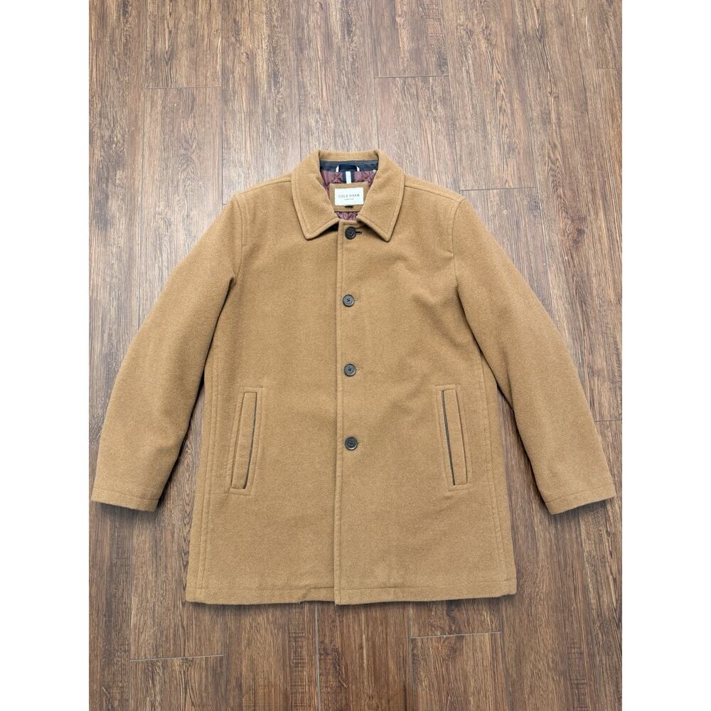 Cole Haan Signature Wool Plush Car Coat Camel Men’s Size XL